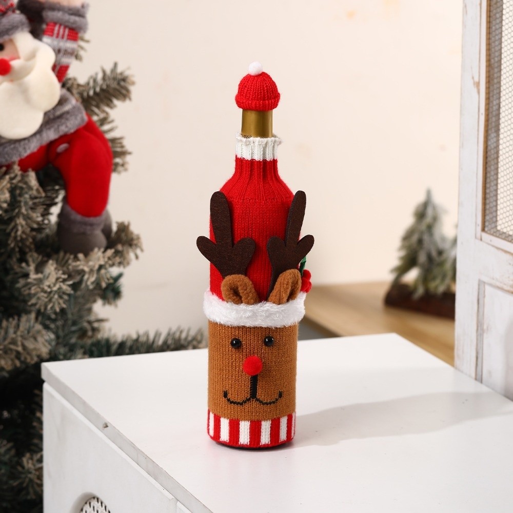 Knitted Wine Bottle Cover Elk  - огляд і ціна Wine Beer Hat